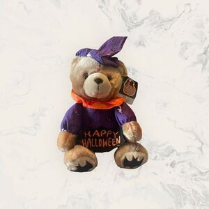 New Fiesta Kids Purple Happy Halloween Cuddle Teddy Bear Plush Toy